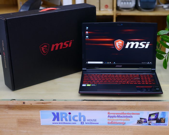 MSI GL63 8SE- 201TH / 6-Core i7-8750H RAM 8GB SSD 256GB + HDD 1 TB 7200 RPM GeForce RTX 2060 6GB GDDR6 Full HD IPS 60 Hz / Box
