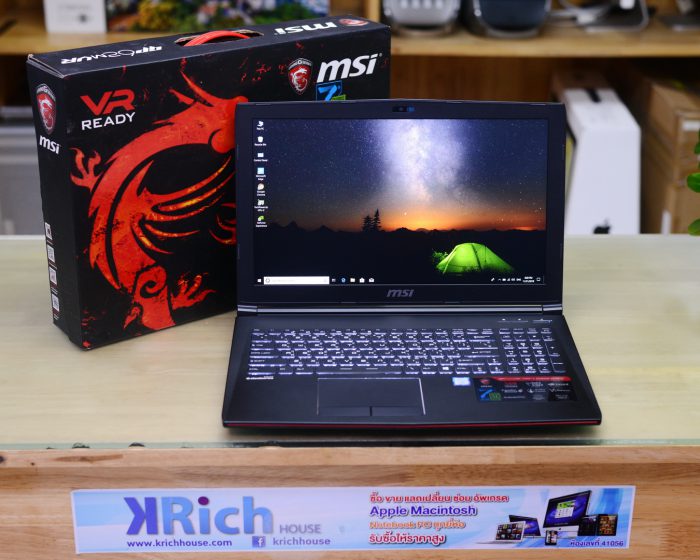 Gaming Notebook MSI GP62MVR Leopard Pro Core i7-7700HQ 2.8GHz RAM 16GB DDR4 HDD 1TB Nvidia GeForce GTX 1060 3GB IPS Display 60Hz.