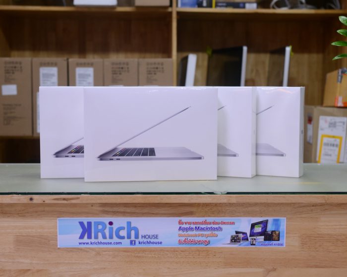 Brand New!! MacBook Pro Retina 15-inch 6-core i7 2.6GHz. Ram 16GB. SSD 256GB. Touch Bar ( Silver ) 2019. ( Keyboard English ) Full Box Apple Warranty 1 Year.