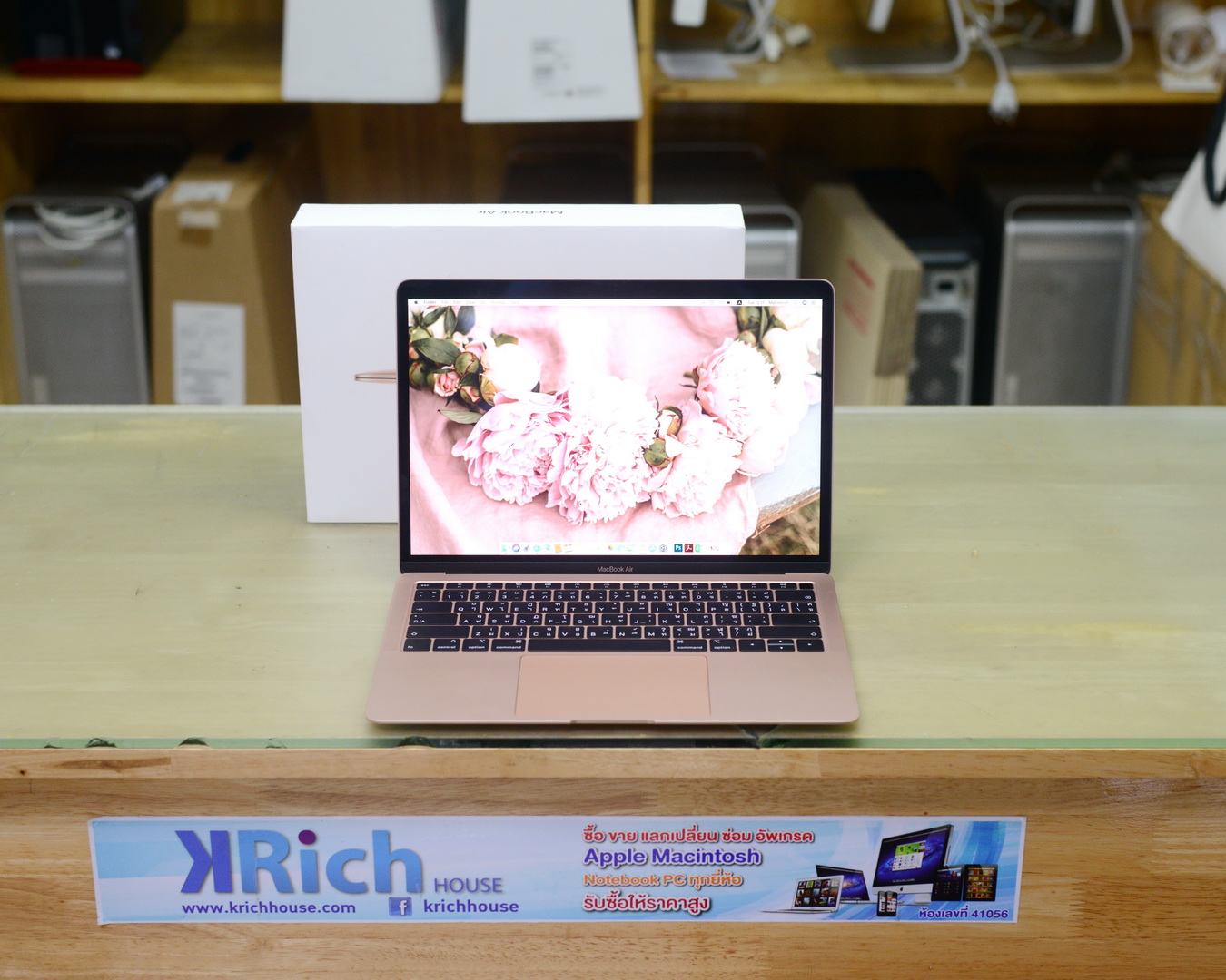 MacBook Air Retina 13-inch 2018 (Gold) / Core i5 1.6GHz RAM 8GB SSD 128GB  UHD 617(1.5GB) / Full Box