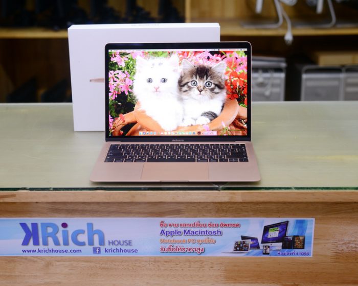 MacBook Air 13” 2019 (Gold) / Core i5 1.6GHz RAM 8GB SSD 128GB Intel UHD 617 (1.5GB) / Full Box