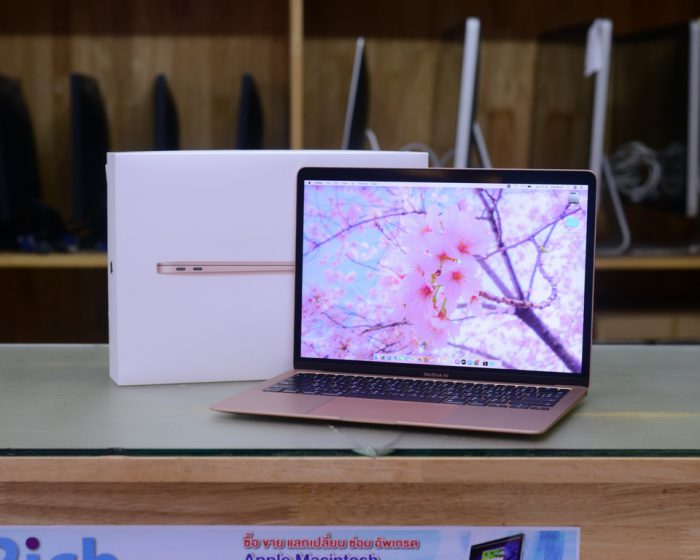 MacBook Air 13-inch Core i3 1.1GHz. RAM 8GB. SSD 256GB. 2020. ( Gold ) Full Box Apple Warranty 08-08-2021