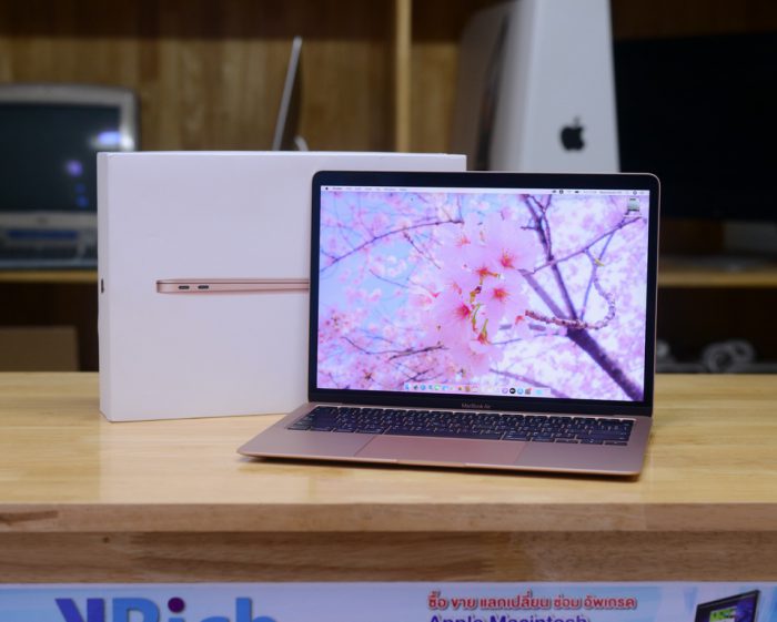 MacBook Air 13-inch Core i3 1.1GHz. RAM 8GB. SSD 256GB. 2020. ( Gold ) Full Box Apple Warranty 04-09-2021