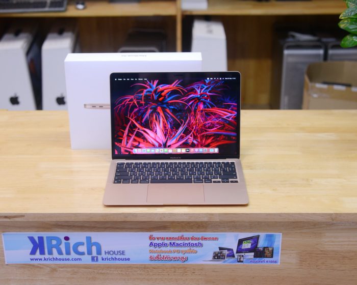 MacBook Air 13-inch 2020 (Gold) M1 8-Core GPU 8-Core RAM 8GB SSD 512GB / Full Box *Apple Warranty 12-02-2022