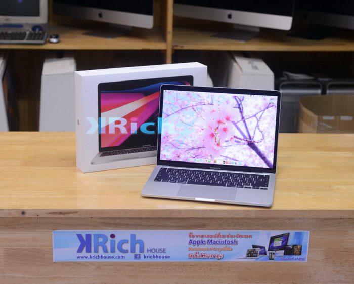 MacBook Pro 13-inch 2020. Apple M1 8-Core RAM 8GB. SSD 256GB. ( Silver ) Full Box Apple Warranty 26-05-2022