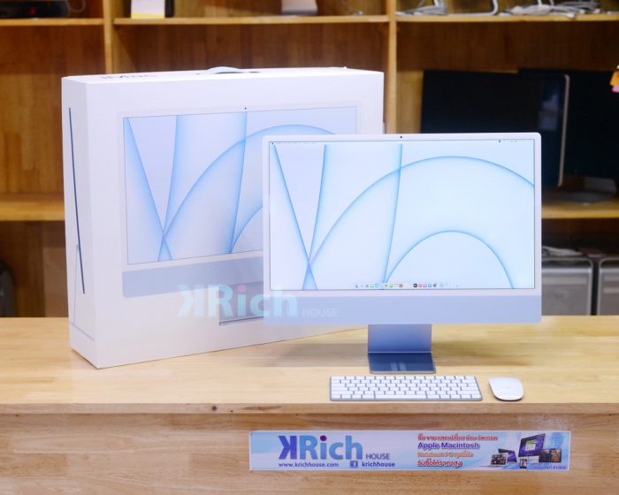 iMac Retina 4.5K 24-inch 2021(Blue) M1(8-Core) RAM 8GB SSD 256GB / Full Box * Apple Warranty 19-08-2022
