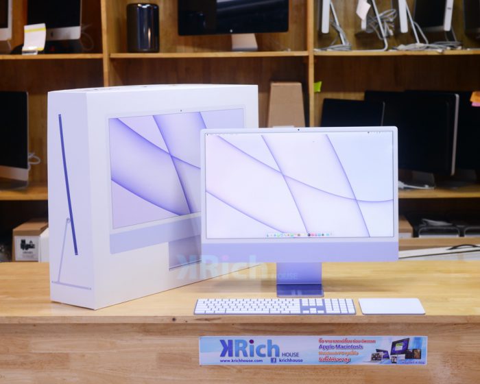 CTO - iMac Retina 4.5K 24-inch 2021(Purple) M1(8-Core) RAM 16GB SSD 256GB / Full Box / Magic Trackpad * Apple Warranty 03-10-2022