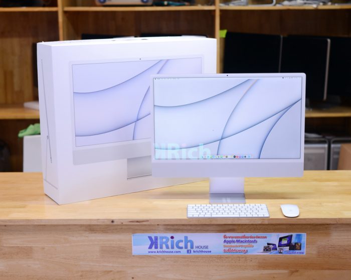 CTO – iMac Retina 4.5K 24-inch 2021(Silver) M1(8-Core) RAM 16GB SSD 512GB / Full Box * Apple Warranty 14-10-2022