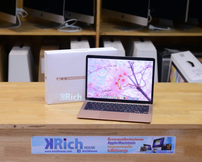 MacBook Air 13-inch. 2020. Quad-Core i5 1.1GHz. RAM 8GB. SSD 512GB. TOP MODEL ( Gold ) Full Box
