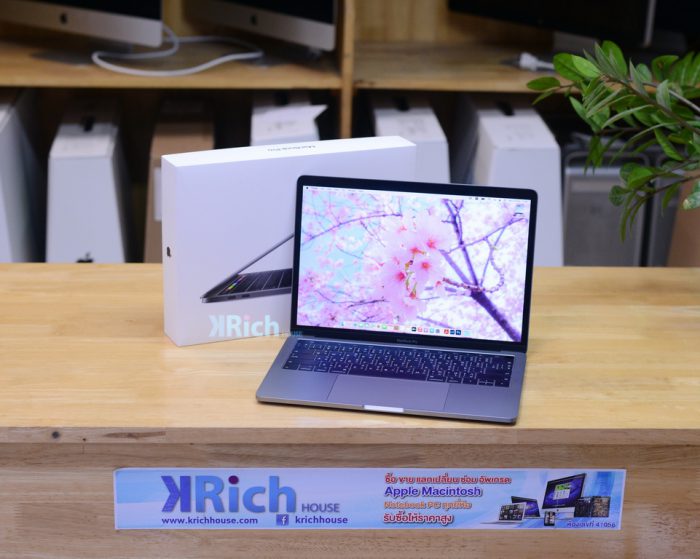 MacBook Pro 13-inch 2019. 4-Core i5 1.4GHz. RAM 8GB. SSD 256GB. Touch Bar ( Space Grey ) Full Box