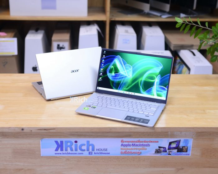 BrandNew!! Acer Swift X SFX14-41G-R3AD Ryzen 5-5500U 2.10GHz. Ram 8GB. SSD 512GB. GTX 1650. (Safari Gold) Warranty OnSite 27-07-2024 + BACKPACK ACER PREDATOR