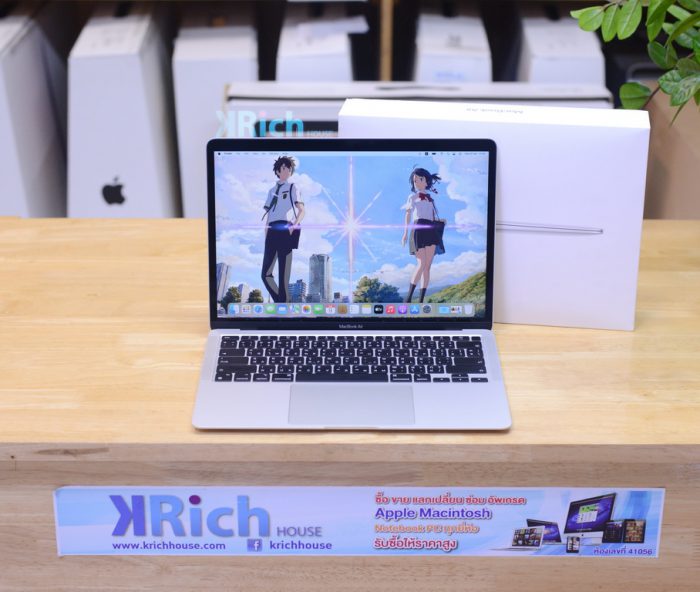 MacBook Air 13-inch 2020 Apple M1 8-Core GPU 7-Core / RAM 8GB / SSD 256GB / ( Silver ) Full Box / Apple Warranty 03-2-2023