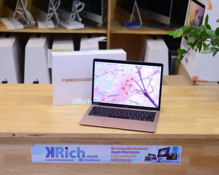 Brand New!! MacBook Air 13-inch 2018. Intel Core i5 1.6GHz. RAM 8GB. SSD 128GB. ( Gold ) Full Box Apple Warranty 07-01-2023 ( CTO Keyboard English )