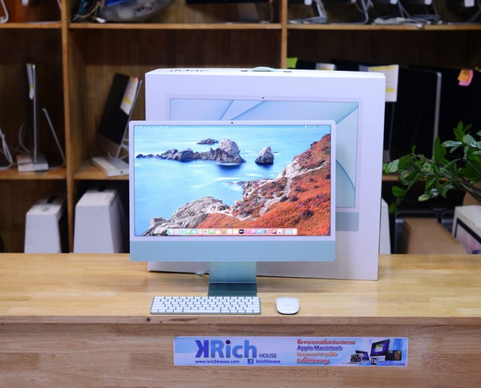 iMac Retina 4.5K 24-inch 2021(Green) M1(8-Core) RAM 8GB SSD 256GB / Full Box / Apple Warranty 15-09-22