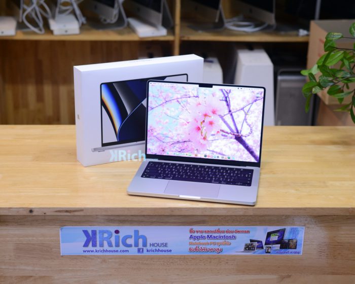 MacBook Pro Liquid Retina XDR 14-inch 2021. Apple M1 Pro CPU 8-Core GPU 14-Core RAM 16GB. SSD 512GB. ( Silver ) Full Box Apple Warranty 30-11-2022