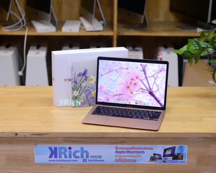 MacBook Air 13-inch. 2020. Quad-Core i5 1.1GHz. RAM 8GB. SSD 512GB. TOP MODEL ( Gold ) Full Box Apple Care+ Warranty 30-10-2023