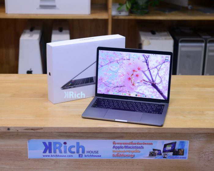 MacBook Pro 13-inch 2019. 4-Core i5 1.4GHz. RAM 8GB. SSD 256GB. Touch Bar ( Space Grey ) Full Box