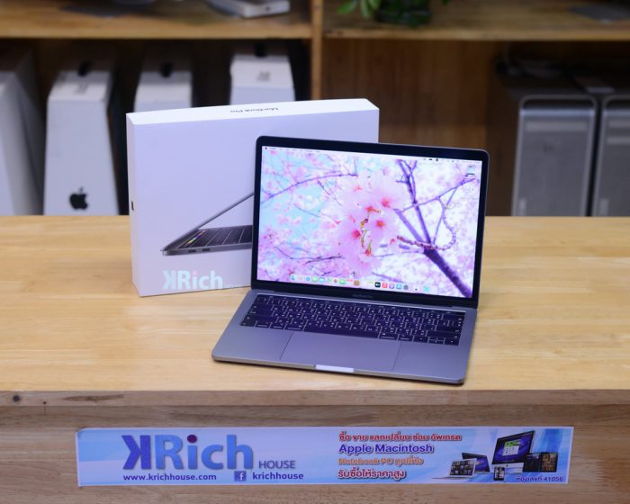 MacBook Pro 13-inch 2019. 4-Core i5 1.4GHz. RAM 8GB. SSD 256GB. Touch Bar ( Space Grey ) Full Box