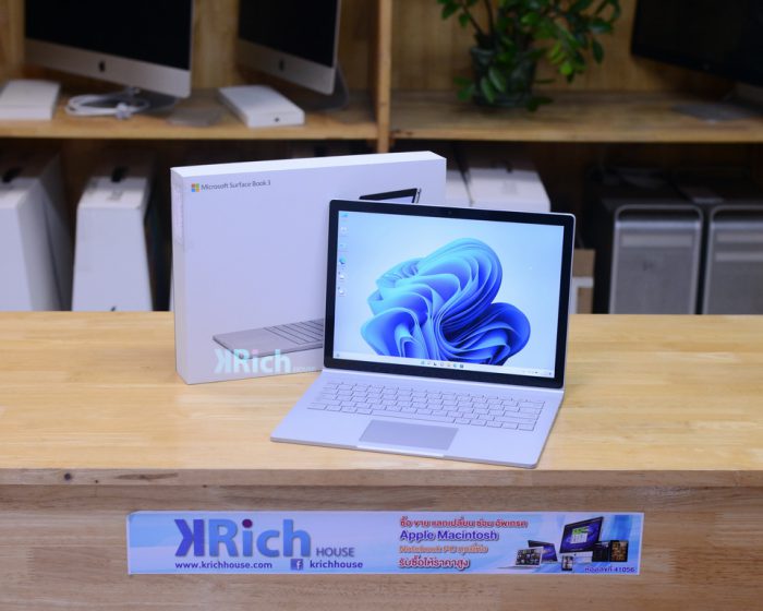 Microsoft Surface Book 3 4-Core i5-1035G7 1.20GHz. Ram 8GB. SSD 256GB. ( Platinum ) Full Box
