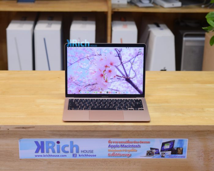 MacBook Air 13-inch 2020. Apple M1 8-Core GPU 7-Core RAM 8GB. SSD 256GB. ( Gold ) Apple Warranty 28-03-2023