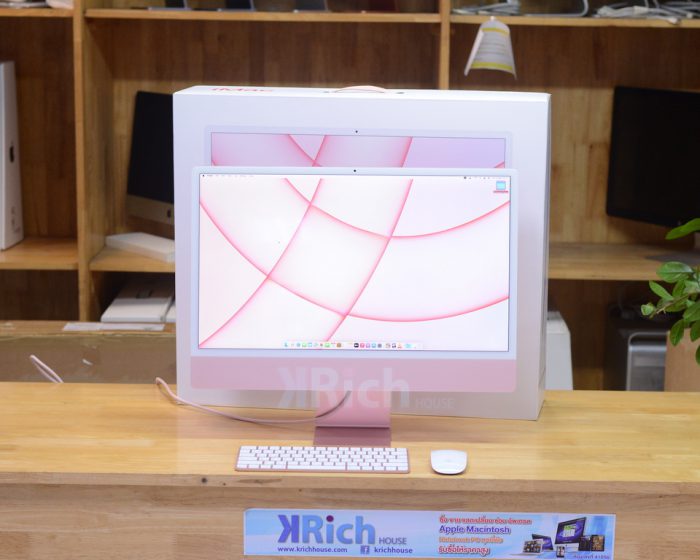iMac Retina 4.5K 24-inch 2021(Pink) M1(8-Core) 8-Core GPU RAM 8GB SSD 512GB Full Box Apple Warranty 06-03-23
