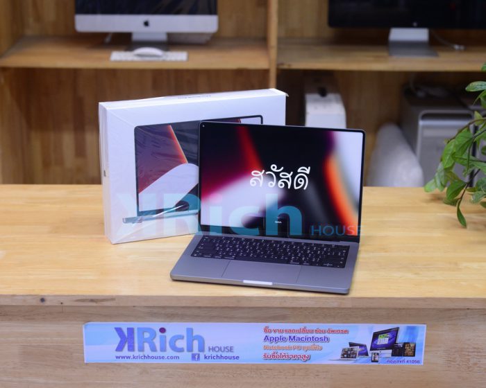 MacBook Pro Liquid Retina XDR 14-inch 2021. Apple M1 Pro CPU 8-Core GPU 14-Core RAM 16GB. SSD 512GB. ( Space Grey ) Full Box Apple Warranty 22-09-2023