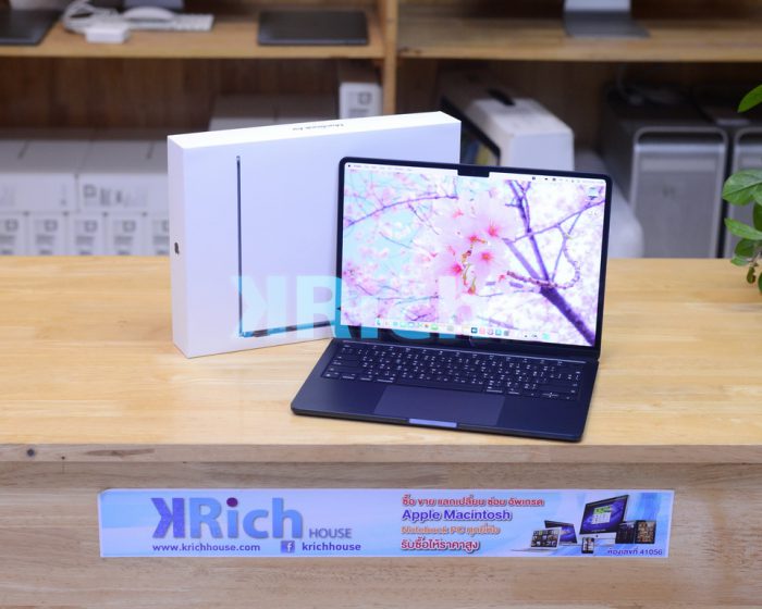 MacBook Air Liquid Retina 13-inch 2022 ( CTO ) Apple M2 8-Core GPU 8-Core RAM 16GB SSD 512GB ( Midnight ) Full Box Apple Warranty 28-08-2023