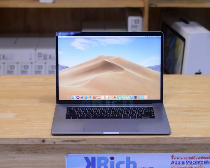 MacBook Pro Retina 15-inch. 2018 ( Space Gray ) 6-Core i7 2.2GHz. RAM 16GB SSD 256GB AMD Radeon 555X 4GB