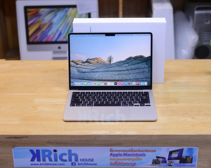 MacBook Air 13-inch 2022 M2 RAM 8GB SSD 256GB Starlight Apple Warranty 22-11-2023