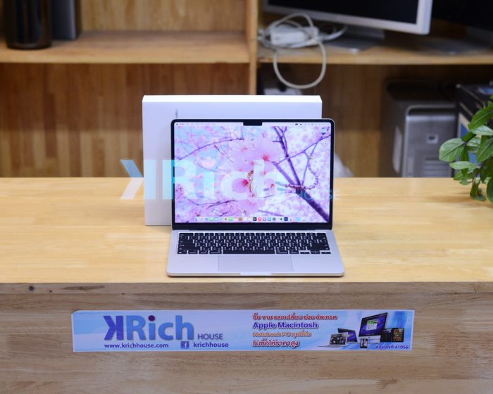 MacBook Air Liquid Retina 13-inch 2022 ( CTO ) Apple M2 8-Core GPU 10-Core RAM 16GB SSD 256GB ( Silver ) Full Box AppleCare+ Warranty 19-08-2025