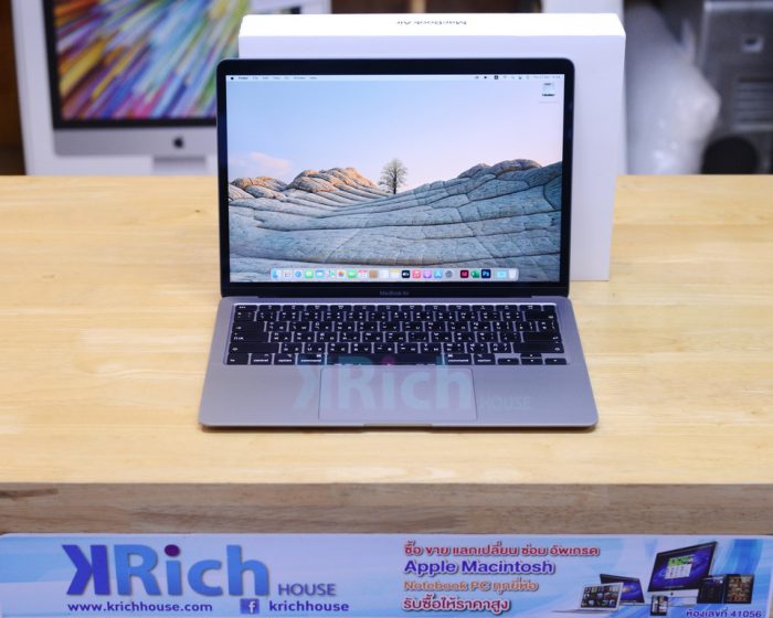MacBook Air 13-inch 2020. Core i3 1.1GHz. RAM 8GB. SSD 256GB. ( Space Grey ) Full Box