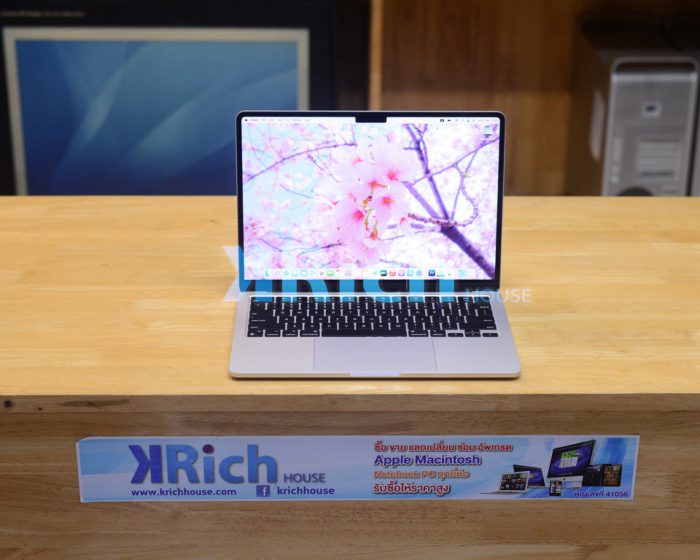 MacBook Air Liquid Retina 13-inch 2022 Apple M2 8-Core GPU 10-Core RAM 8GB SSD 512GB ( Silver ) Apple Warranty 22-09-2023 ( Keyboard English )