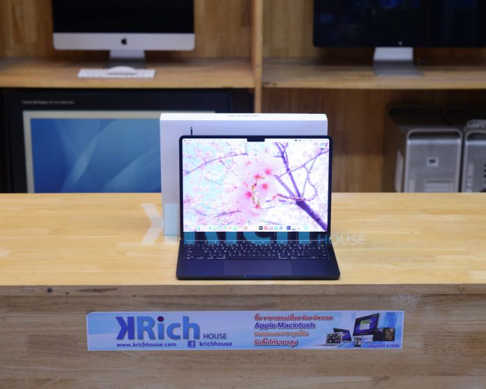 MacBook Air Liquid Retina 13-inch 2022 Apple M2 8-Core GPU 8-Core RAM 8GB SSD 256GB ( Midnight ) Full Box Apple Warranty 04-10-2023