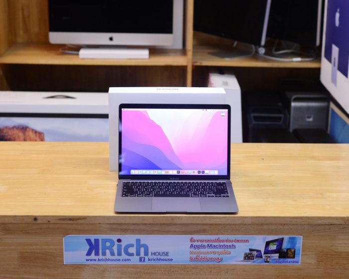 MacBook Air 13-inch 2020 M1 RAM 8GB SSD 256GB สี (Space Gray ) Full Box Apple Care+ Warranty 13-11-2024