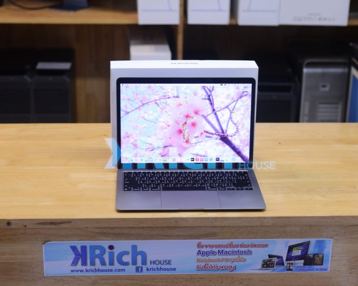 MacBook Air 13-inch 2020. Apple M1 8-Core GPU 7-Core RAM 8GB. SSD 256GB. ( Space Gray ) Full Box