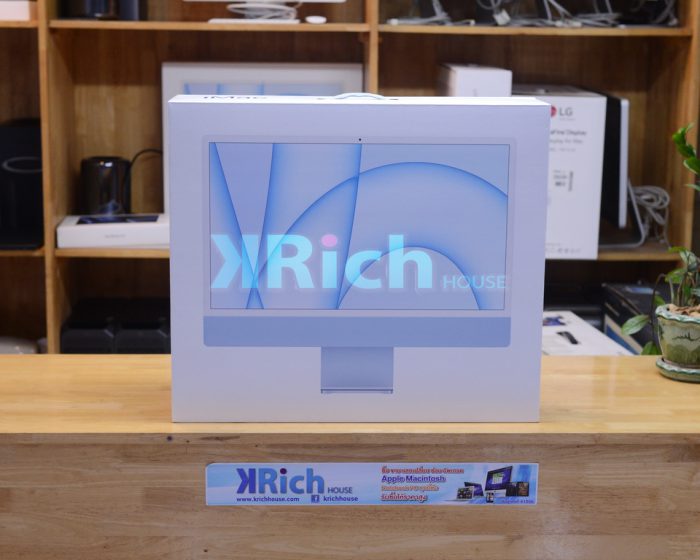 New in Box !! iMac Retina 4.5K 24-inch 2021. Apple M1 8-Core GPU 8-Core RAM 8GB. SSD 256GB. ( Blue ) Full Box Apple Warranty 1 Year