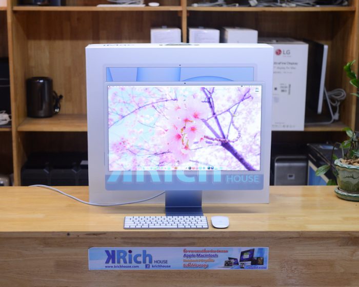 iMac Retina 4.5K 24-inch 2021 ( CTO ) Apple M1 8-Core GPU 8-Core RAM 16GB. SSD 512GB ( Blue ) Full Box