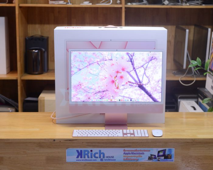 iMac Retina 4.5K 24-inch 2021 ( CTO ) Apple M1 8-Core GPU 8-Core RAM 16GB SSD 1TB ( Pink ) Full Box