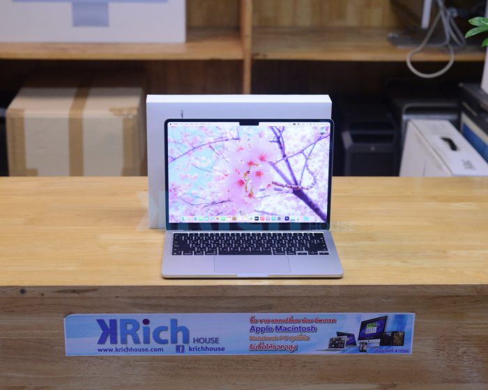 MacBook Air Liquid Retina 13-inch 2022 Apple M2 8-Core GPU 10-Core RAM 8GB SSD 512GB ( Silver ) Full Box Apple Warranty 24-05-2024