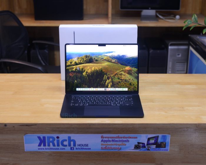 MacBook Air Liquid Retina 15-inch 2023 Apple M2 8-Core GPU 10-Core RAM 8GB SSD 512GB ( Midnight ) Full Box Apple Care+ Warranty 11-09-2026