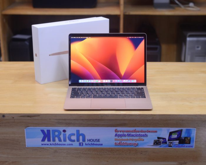 MacBook Air 13-inch 2019. Core i5 1.6GHz. RAM 8GB. SSD 256GB. ( Gold ) Full Box