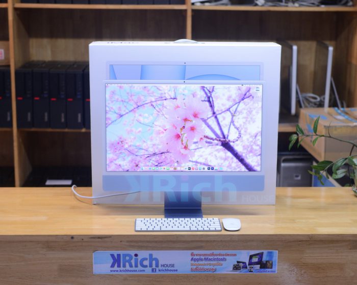 iMac Retina 4.5K 24-inch 2021 Apple M1 8-Core GPU 7-Core RAM 8GB SSD 256GB ( Blue ) Full Box