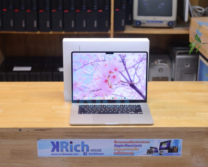 MacBook Air Liquid Retina 15-inch 2023 ( CTO ) Apple M2 8-Core GPU 10-Core RAM 16GB SSD 256GB ( Starlight ) Full Box Apple Warranty 21-07-2024