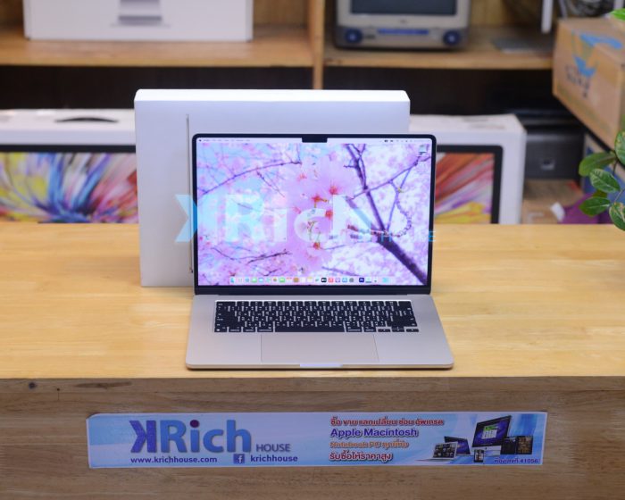 MacBook Air Liquid Retina 15-inch 2023 ( CTO ) Apple M2 8-Core GPU 10-Core RAM 16GB SSD 256GB ( Starlight ) Full Box Apple Warranty 21-07-2024