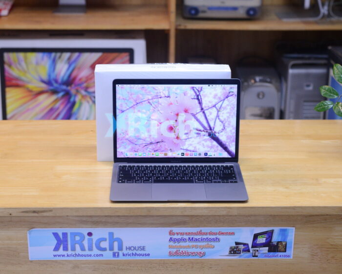 MacBook Air 13-inch 2020 Apple M1 8-Core GPU 7-Core RAM 8GB SSD 256GB ( Space Gray ) Full Box Apple Warranty 09-07-2024