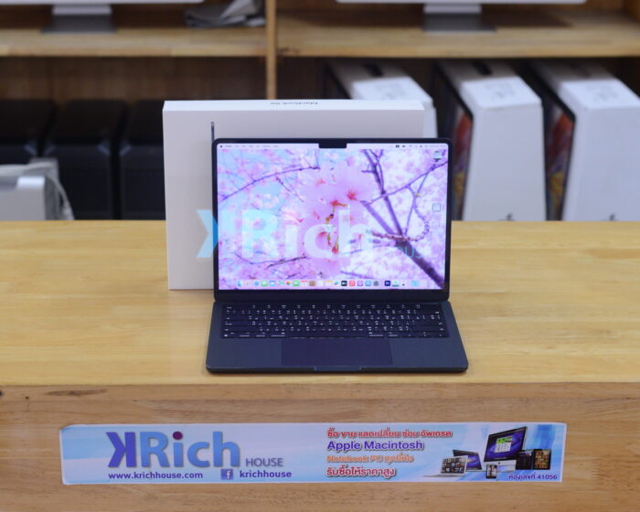 MacBook Air Liquid Retina 13-inch 2022 Apple M2 8-Core GPU 8-Core RAM 8GB SSD 256GB ( Midnight ) Full Box