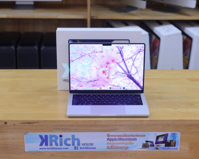 MacBook Pro Liquid Retina XDR 14-inch 2021 Apple M1 Pro CPU 10-Core GPU 16-Core RAM 16GB SSD 1TB Full Box ( Silver ) ( Keyboard English )