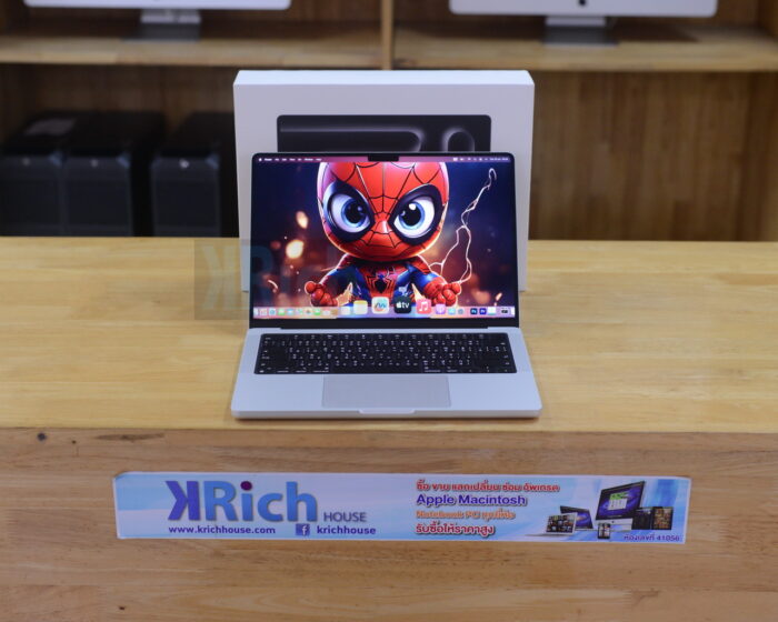 MacBook Pro Liquid Retina XDR 14-inch 2023 Apple M3 CPU 8-Core GPU 10-Core RAM 8GB SSD 512GB ( Silver ) Apple Warranty  09-04-2025