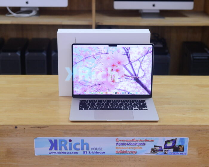 MacBook Air Liquid Retina 15-inch 2023 ( CTO ) Apple M2 8-Core GPU 10-Core RAM 16GB SSD 1TB ( Starlight ) Full Box Apple Warranty 30-06-2025
