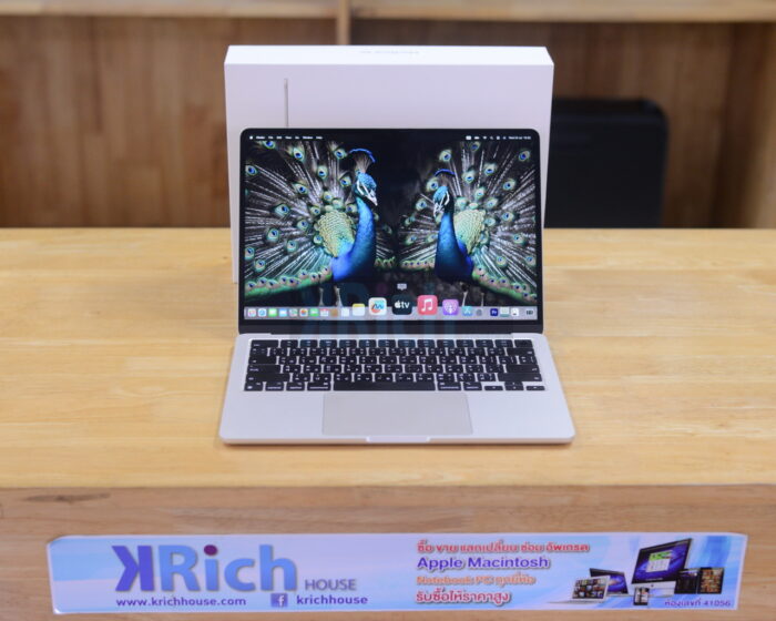 MacBook Air Liquid Retina 13-inch 2024 Apple M3 8-Core GPU 8-Core RAM 8GB SSD 256GB ( Starlight ) Full Box Apple Warranty 17-05-2025